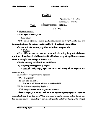 Giáo án Ngữ văn Lớp 7 - Tập 1 - Năm học 2011-2012 - Vũ Thị Hạnh